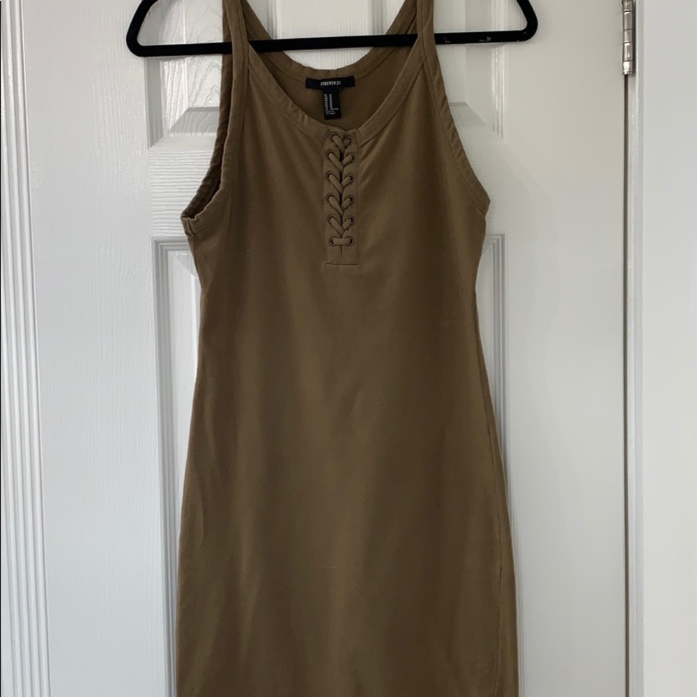 Lace-Up BodyCon Dress - Forever21